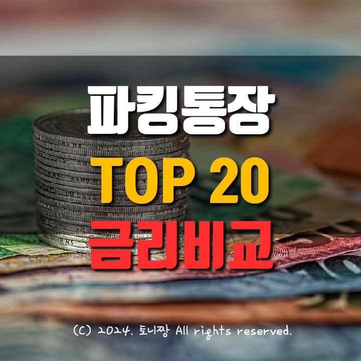 (24년 7월) 파킹통장 금리비교. TOP 20 (24년 7월) 파킹통장 금리비교. TOP 20
