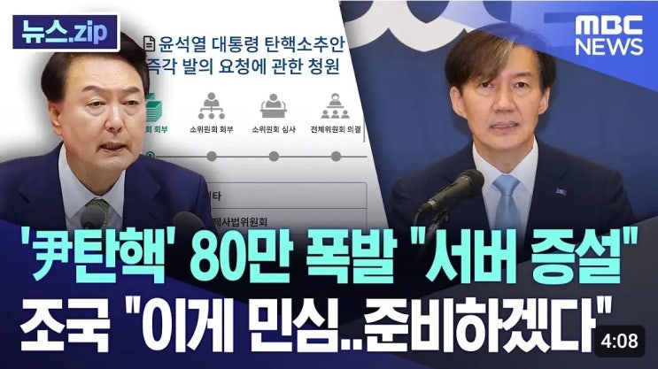윤석열 탄핵 청원 80만 돌파! 국회 <b>국민동의청원</b> 탄핵소추안