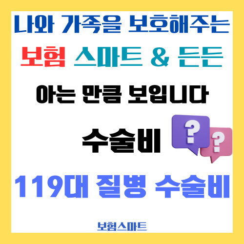  (아는 만큼 보입니다) 보험특약 119대질병수술비 N대질병수술비, 질병코드, 관혈 비관혈 구분없이 100% 반복지급, 20대질병 심장질환 뇌혈관질환 다빈도수술, 큰 보장금액