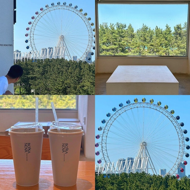  속초 해수욕장 오션뷰 카페, 속초아이 대관람차 포토존 핫플 "보사노바 커피로스터스 속초점"