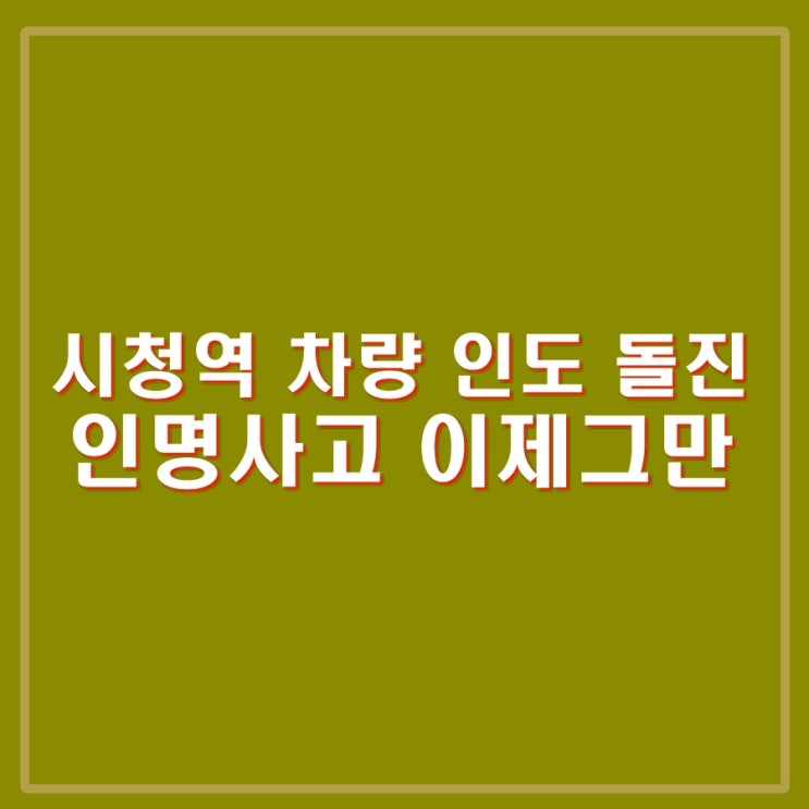 서울 <b>시청역</b> 교통사고 차량 인도 돌진 9명 사망 등 13명... 