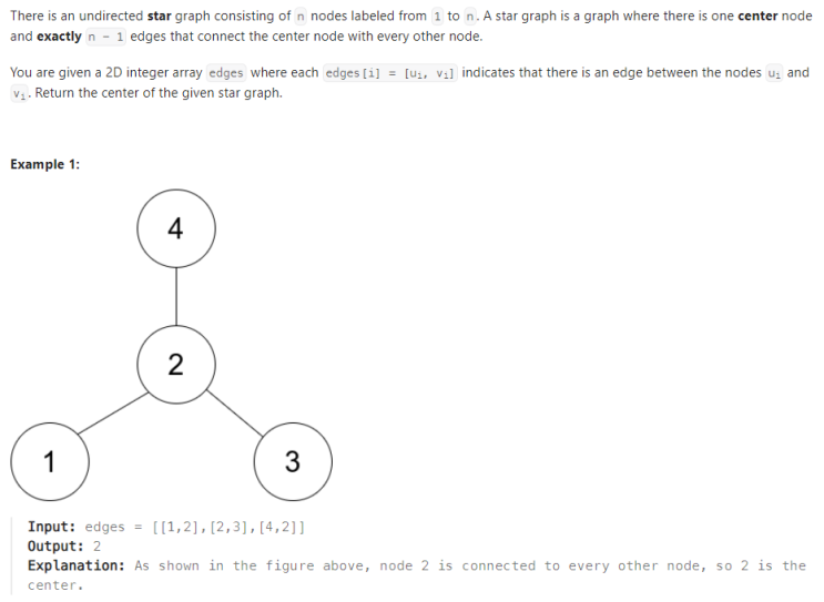  JAVA_LeetCode 1791_Find Center of Star Graph