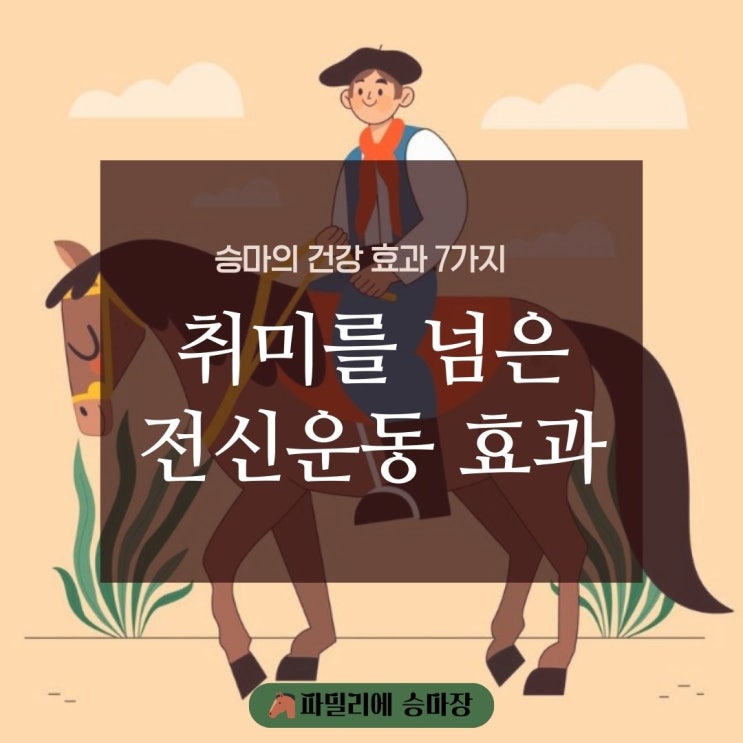  승마 효과 7가지 단순 취미를 넘어 전신 운동에 좋아요!