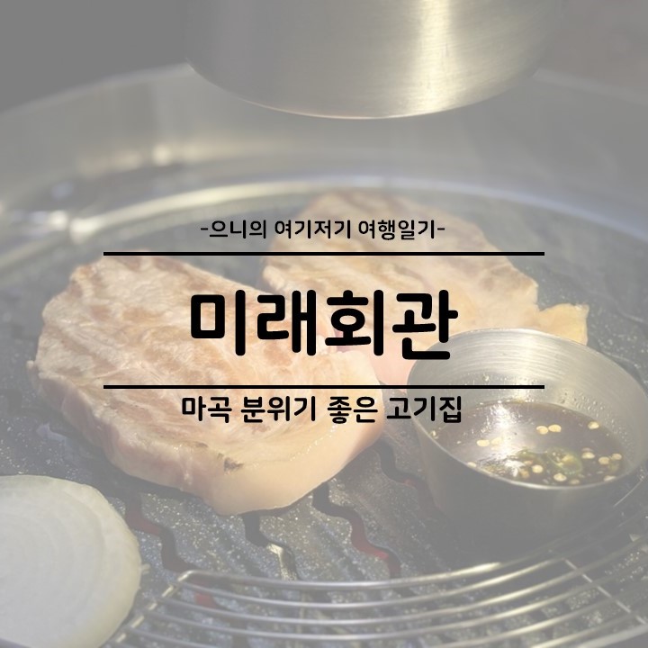  마곡 맛집 분위기 좋은 고기집 미래회관 돼지고기 메뉴 후기
