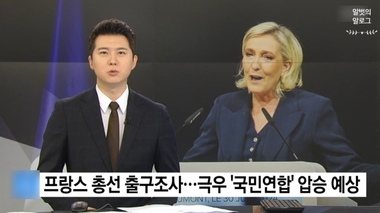 <b>프랑스</b> 총선 1차 <b>투표</b> 출구조사... 극우 '국민연합' 압승 예상... 