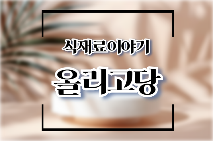  올리고당의 종류 올리고당 특징 올리고당 효능 - 물엿 올리고당 차이