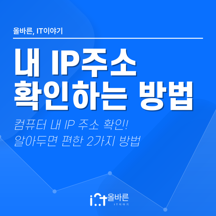  내 IP주소 확인하는 방법! 프로그램 설치 없이?