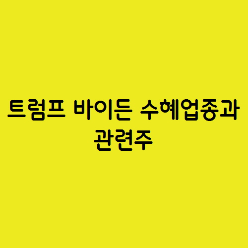  미국 대선 트럼프 바이든 수혜업종과 관련주