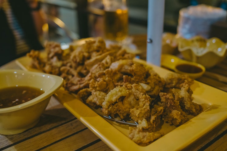  잠실 노랑통닭 석촌호수 한바퀴 산책하고 테라스 치맥