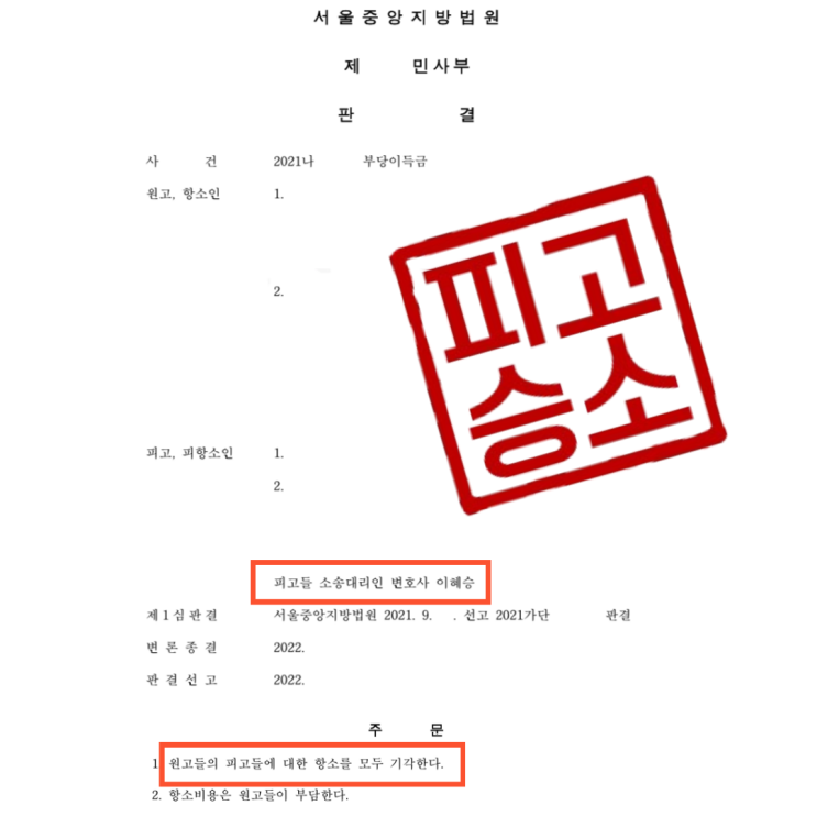  임차인이 임대인에게 월 차임을 반환하라고 소송하였으나, 성공적으로 방어한 사건