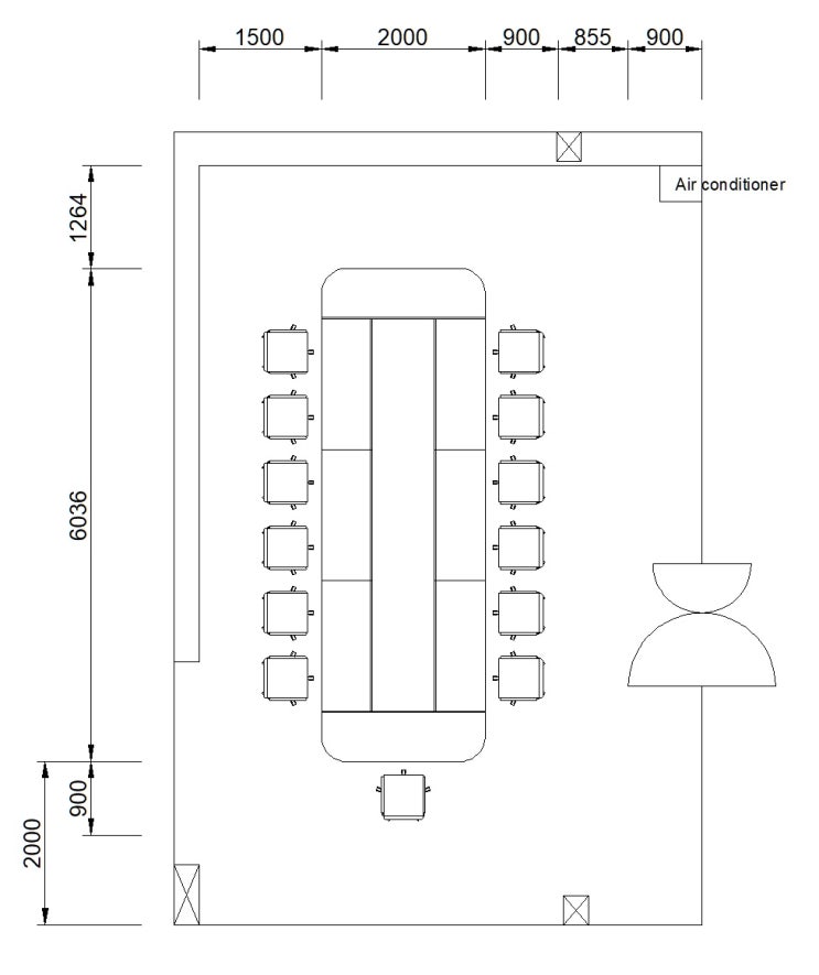  Conference Room  회의용 테이블 _ 대회의실 _ 13인
