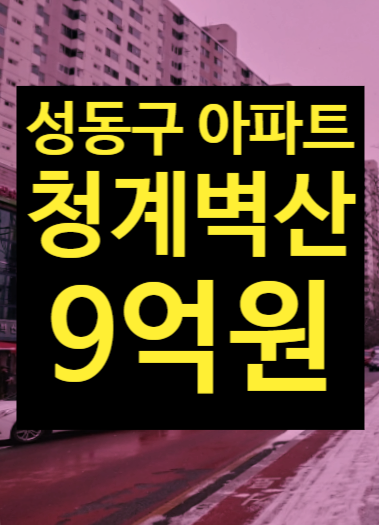  성동구 아파트, 상왕십리역 청계벽산아파트  전세/급매매 말고 법원경매2023타경51