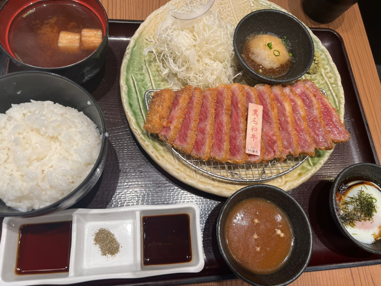 고기 종류별로 먹어본 교토 규카츠 맛집 테라마치점 규카츠 교토 가츠규