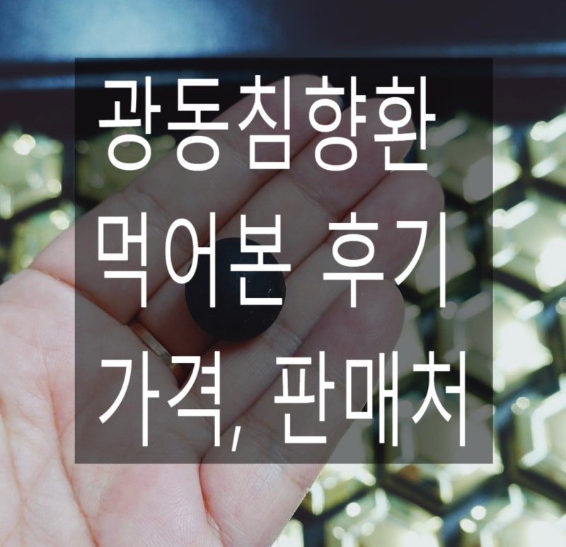 광동제약 김영철 침향환 침향원 먹는법 효과 후기 (최저가 구매처)