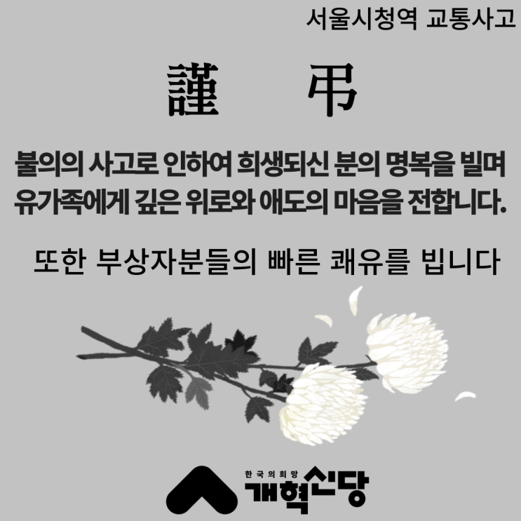 서울 <b>시청역</b> 교통<b>사고 희생자</b>분들의 명복을 빕니다.