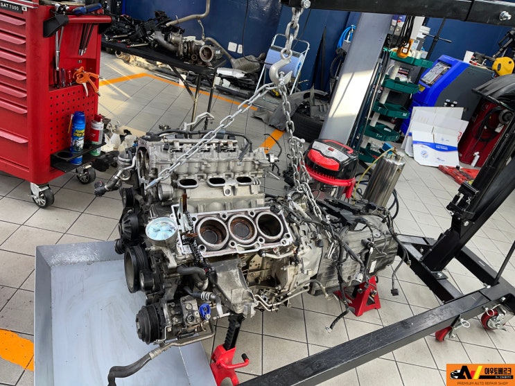 벤츠 CLS400ㅣ엔진 탈거ㅣ엔진 경고등ㅣ실린더 헤드 밸브ㅣ간헐적 엔진 부조 현상ㅣ허브 베어링 교환 2편ㅣ구리수입차정비소ㅣ다산수입차정비소ㅣ갈매수입차정비소ㅣ