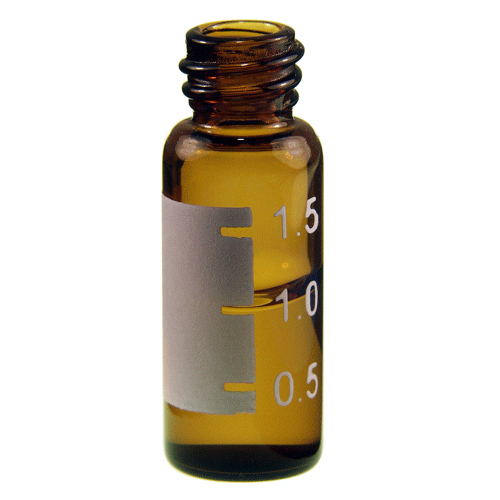  [유리초자] 2 ml 라이트온 엠버 스크류 바이알, BASIK 2 ml Write-on Amber Screw Vial, BASIKSALE