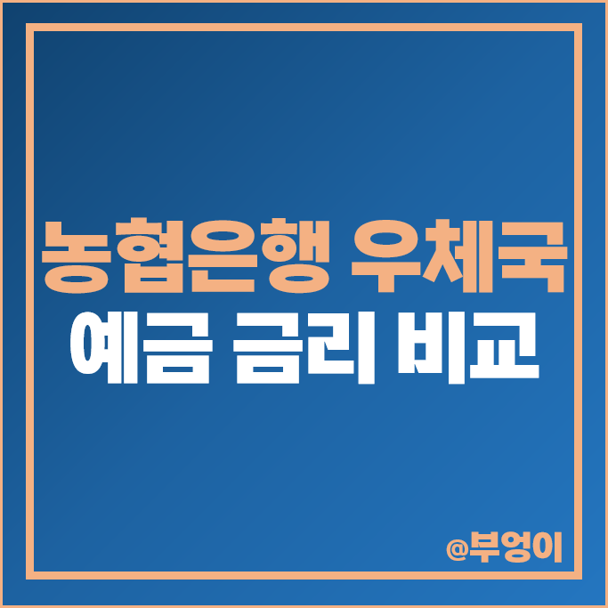 농협은행 예금 우체국 정기예금 금리 비교 이자 높은 은행 특판 추천 농협은행 예금 우체국 정기예금 금리 비교 이자 높은 은행 특판 추천