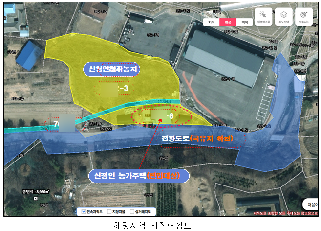  농어촌도로 노선 지정과 토지보상 계획, 주민의견서 제출 사례
