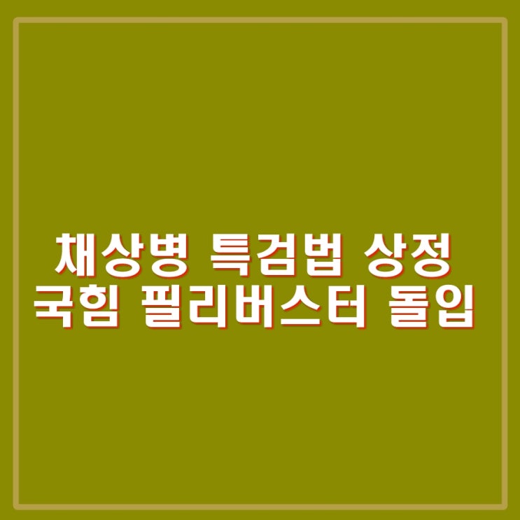 <b>채상병 특검법</b> 본회의 <b>상정</b>, 국민의힘 필리버스터 돌입. 그러나... 