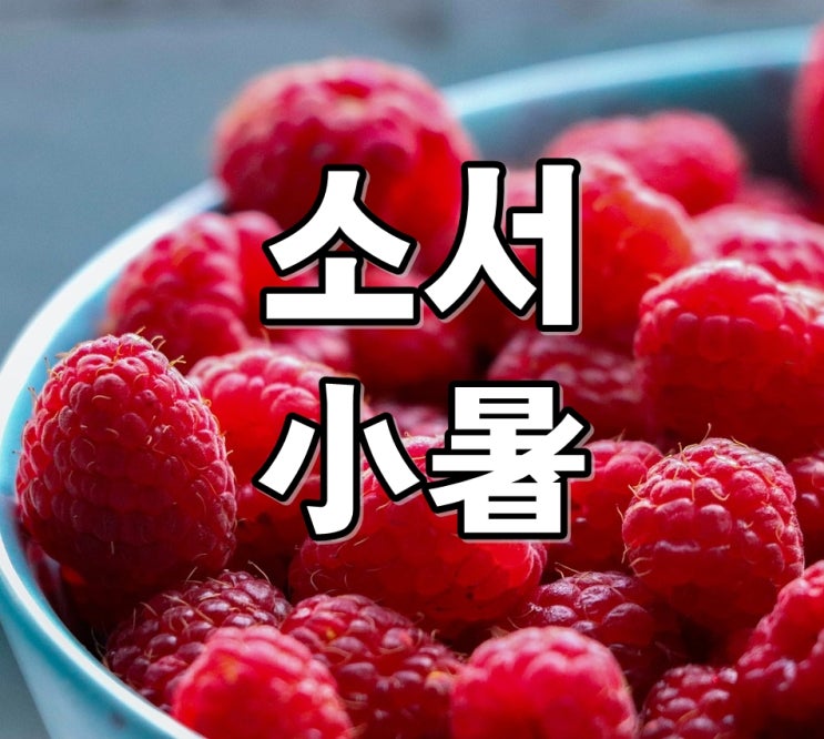  2024년 소서, 뜻, 풍습, 음식