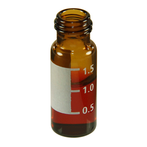  [유리초자] 2 ml 라이트온 엠버 스크류 바이알, BASIK 2 ml Write-on Amber Screw Vial, BASIK