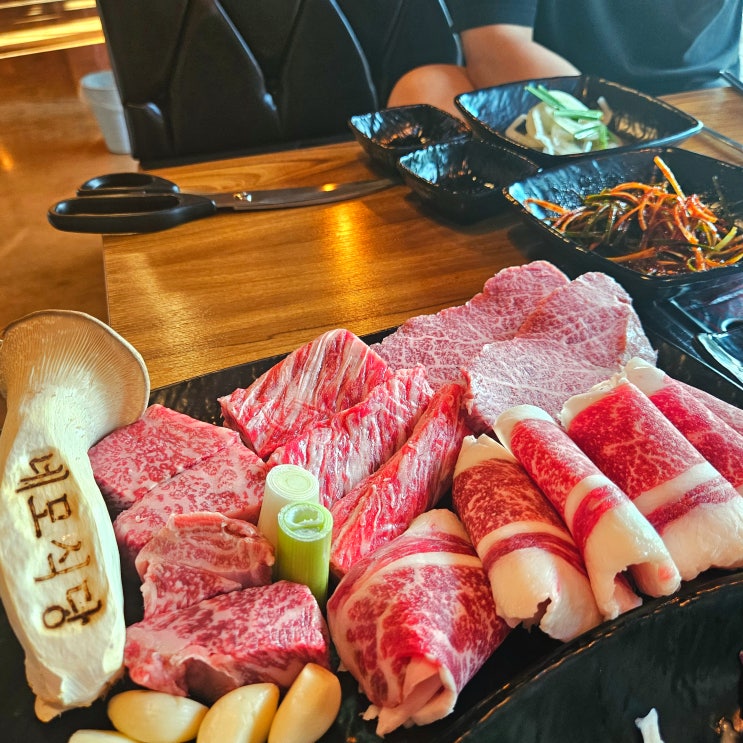  운정 한우 맛집 - 네모식당, 한우모듬(등심, 갈비, 살치살, 차돌박이) 단체 회식하기 좋은 식당