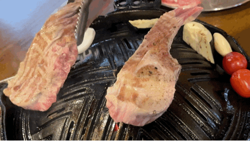  모란 맛집 니쿠조 A 세트 양갈비+살치살