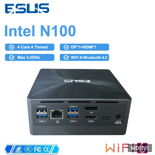  가성비좋은 미니pc . ESUS N100 미니PC