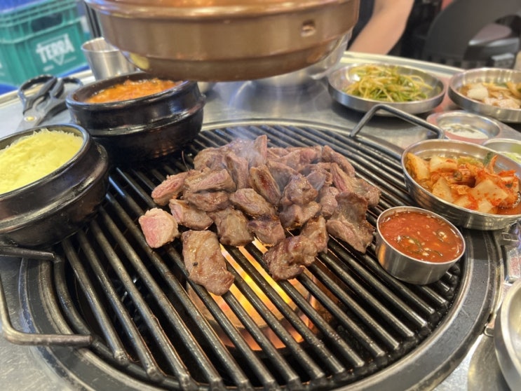  고양 행신역 야자 숯으로 굽는 고기 맛집 : 고기장터 행신점