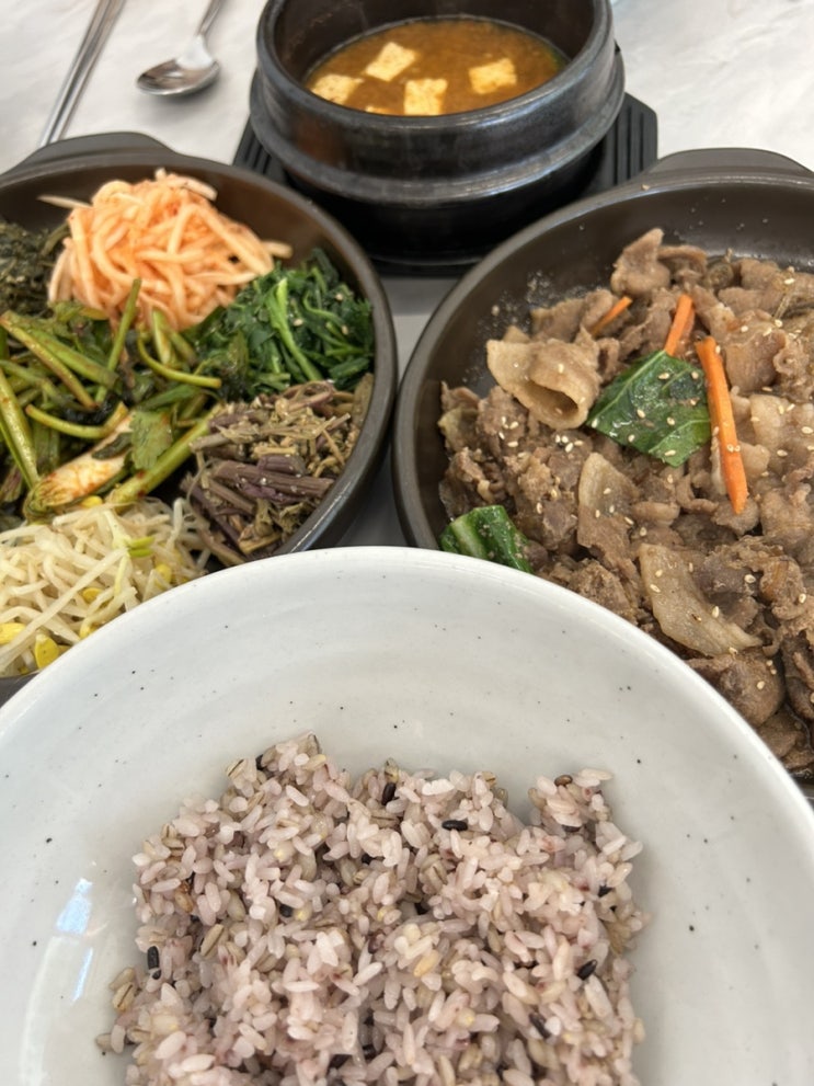  엄마랑 보리밥 한끼 삼산동밥집 담소보리밥