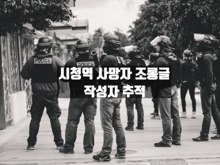 시청역 역주행 사고 피해자 조롱 글 <b>작성자</b>, <b>경찰</b> 조사
