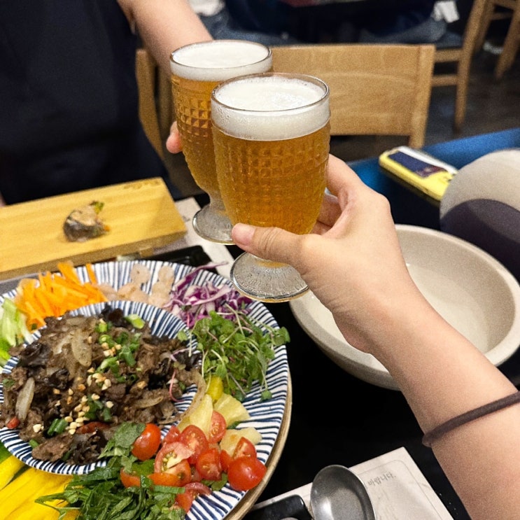  오랜만에 만난 친구랑 간 잠실역 월남쌈 맛집 포차이 월남쌈 2인세트 미니쌀국수 한입맥주 추천 리뷰.
