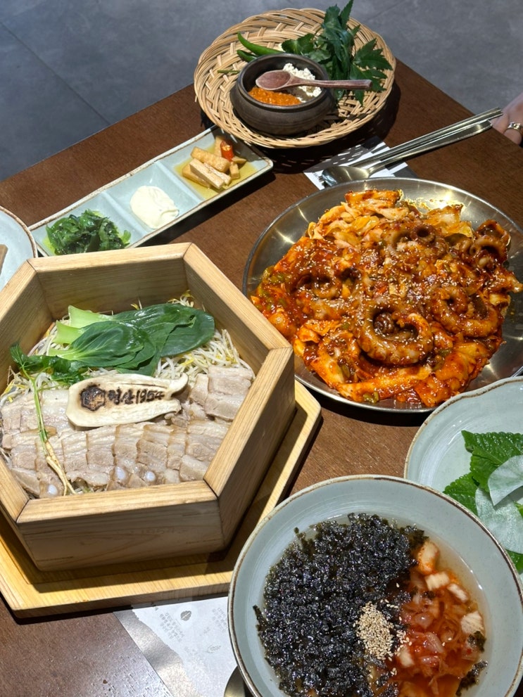  [부산광안리맛집]부산 남천동 황령산 보양식맛집 “청산1954 광안리본점”편백찜보쌈+낙지볶음