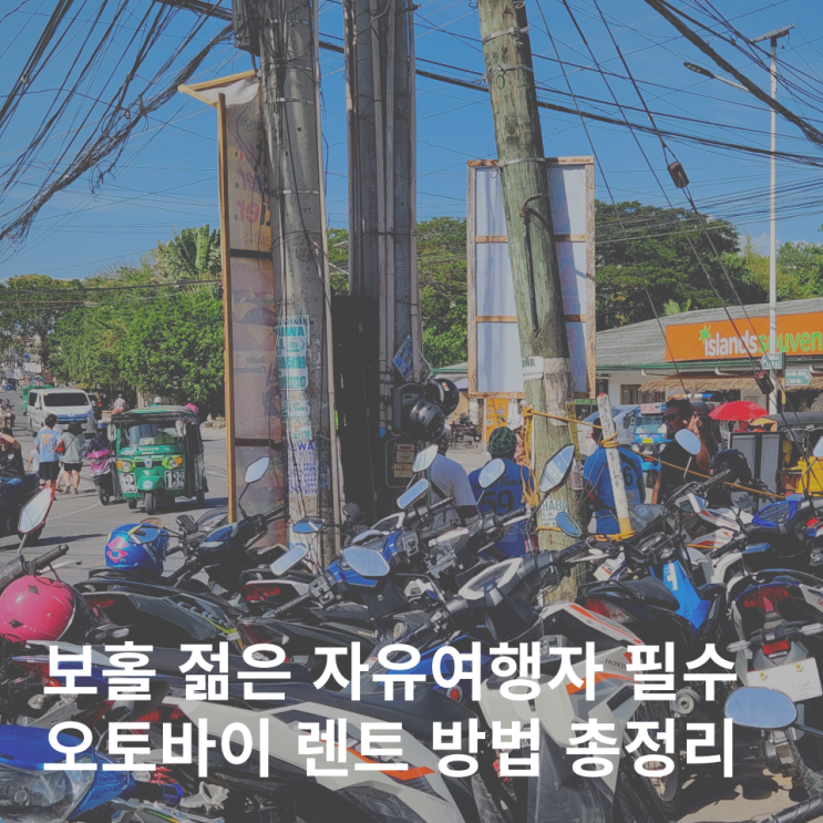  보홀 오토바이 바이크 스쿠터 렌트 비용 방법 명소