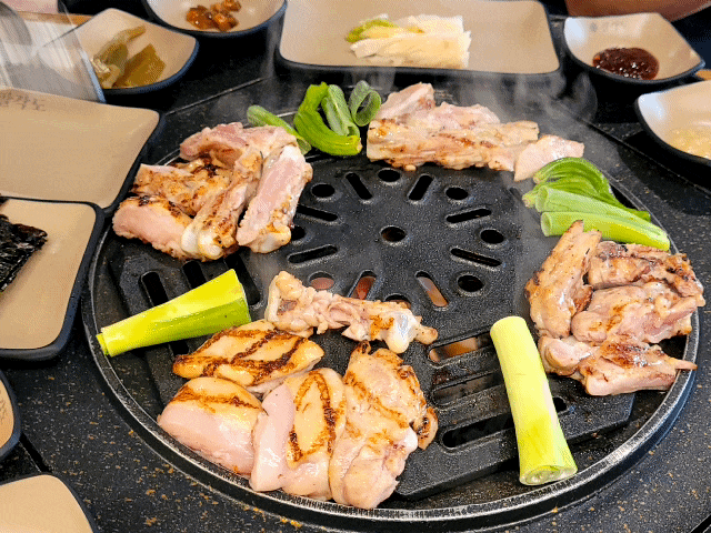  숯불닭갈비 팔각도 아산용화점 닭구이 닭갈비 신용화동 온양온천 술집