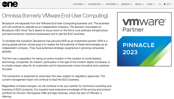  KKR의 Broadcom VMware EUC 사업 인수 진행 (5가지 포인트)