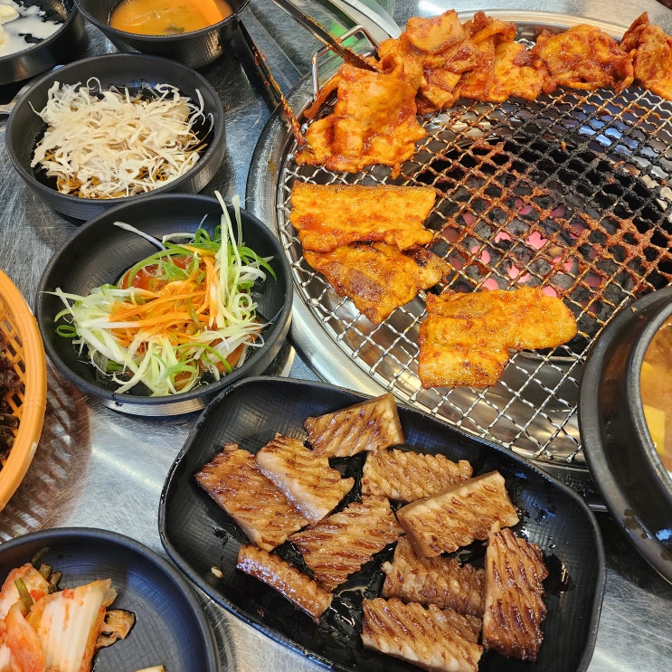  다래정 연탄불생고기 영등포점 모임하기 좋은 고추장삼겹살 돼지껍데기 맛집