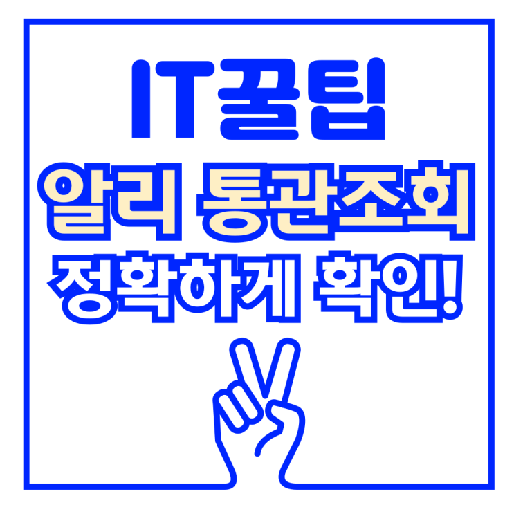  알리 통관 조회 확인, 실시간 위치 확인 하는법