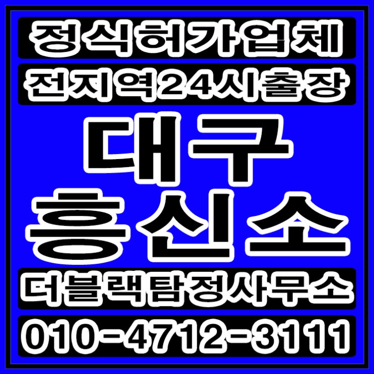  대구흥신소 탐정사무소 비용 바람피는배우자 완벽해결 했어요