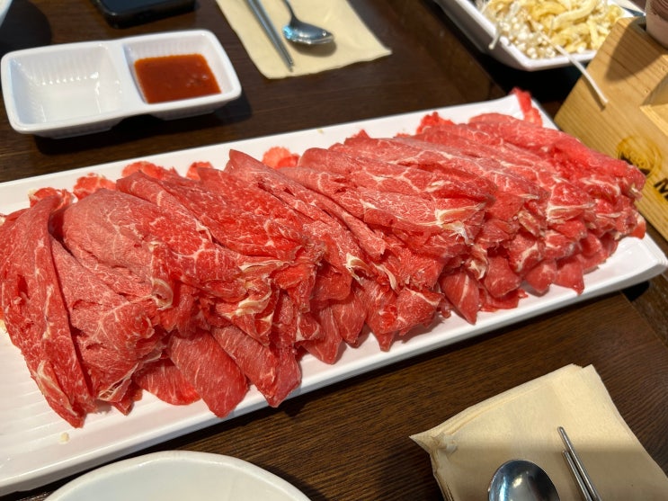  서울 동대문구 제기동 점심 회식하기 좋은 <마루샤브 용두직영점>(소고기샤브)