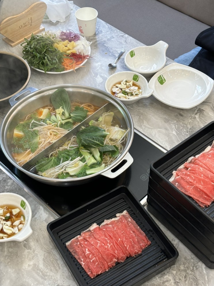  강릉 노암동 맛집 ‘샤브향 프리미엄 노암점’ 샤브샤브 무한리필 셀프바
