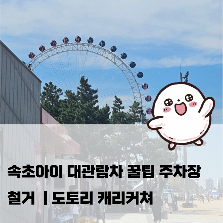  속초아이 대관람차 꿀팁 주차장 철거 | 도토리 캐리커쳐