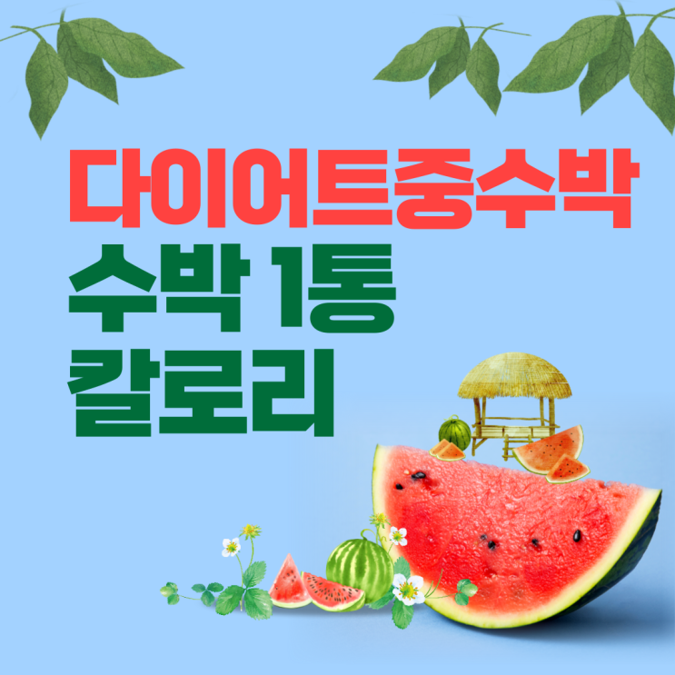 수박 1통 칼로리 다이어트중수박 괜찮을까?