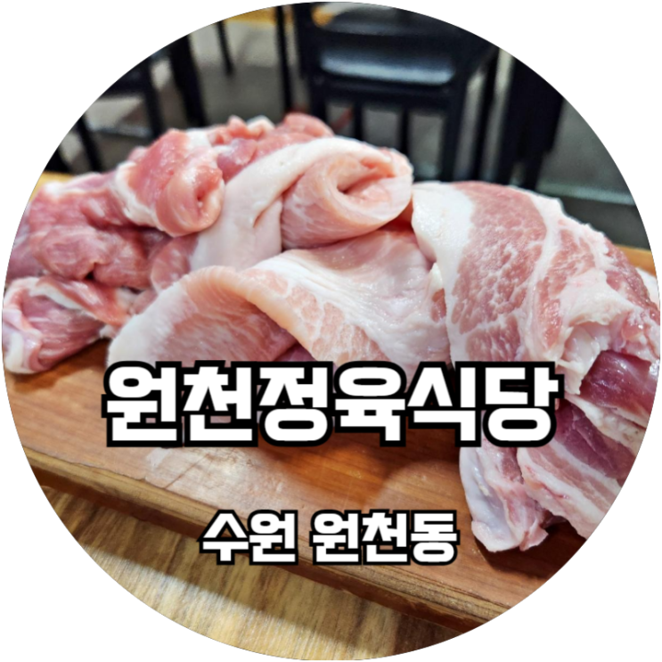 수원 아주대 로컬맛집 원천정육식당 그냥 고기일 뿐인데
