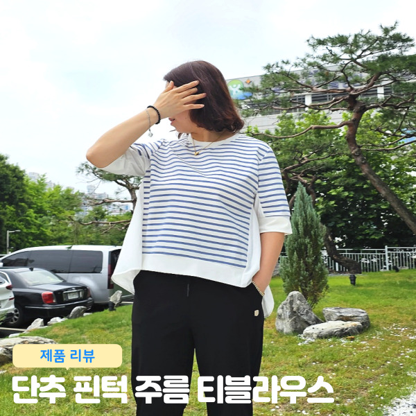  여성 블라우스 추천 뒤 단추 핀턱 주름 티 블라우스 착용 후기