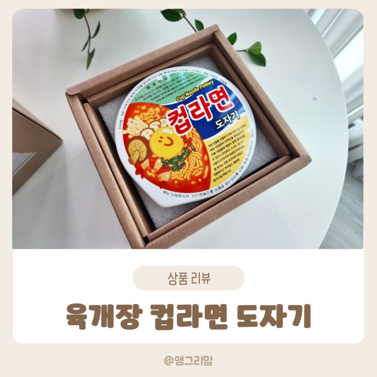 이도온화 육개장 컵라면 도자기 라면 용기 내돈내산