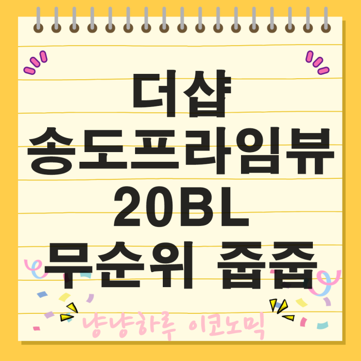  더샵송도프라임뷰20BL 무순위 줍줍 송도국제도시 청약  5억대 아파트