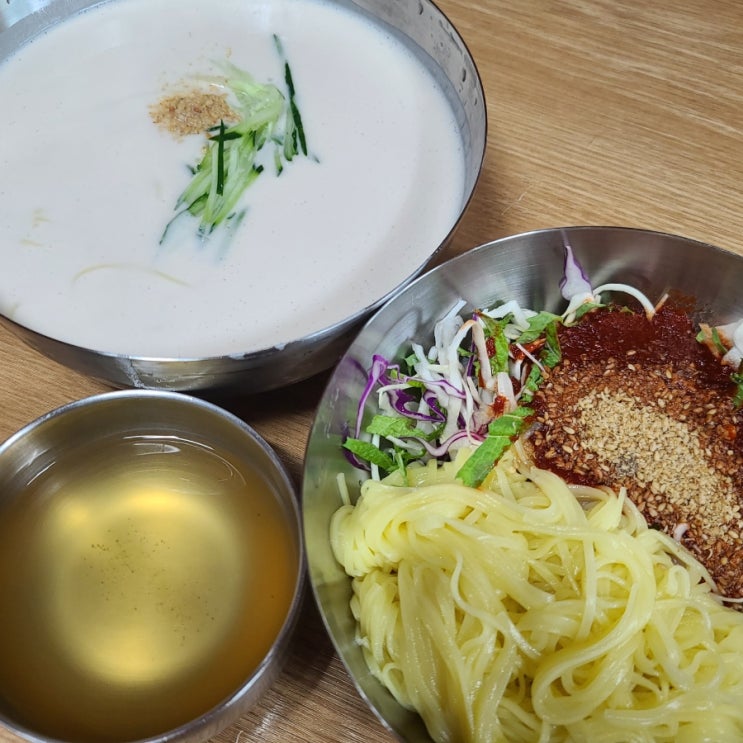  창원 북면 온천 맛집 산미 본점 맛 좋은 땅콩 콩국수 비빔국수 후기