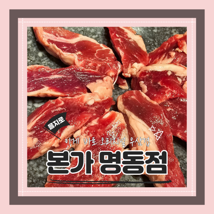  (을지로입구역맛집) 명동소고기맛집 백종원본가 명동나들이 본가 명동점
